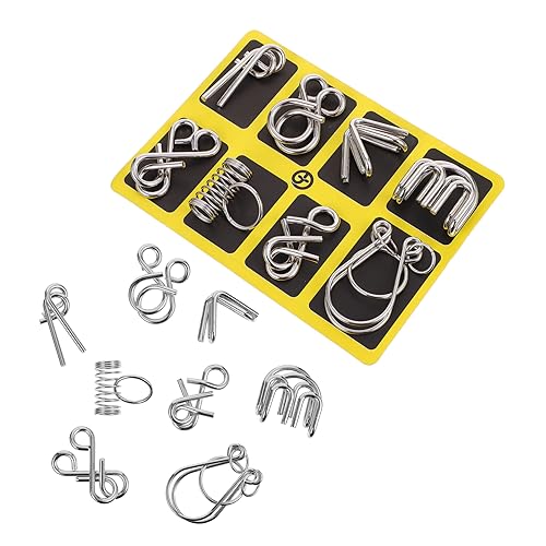 minkissy 2 Sätze Lustige Intelligenz Ring Puzzles aus Kreatives Denkspiel für Zuhause Schule und Büro Fördert Konzentration und Problemlösungsfähigkeiten minkissy 2 Sätze Lustige Intelligenz Ring Puzzles aus Kreatives Denkspiel für Zuhause Schule und Büro Fördert Konzentration und Problemlösungsfähigkeiten von minkissy