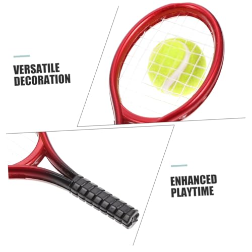 minkissy 2 Sätze Miniatur Tennisracket Set Teilig Tennisschläger mit Bällen Puppenhaus Zubehör für Sport Deko und Interaktives Rollenspiel Lernspielzeug für Kreative minkissy 2 Sätze Miniatur Tennisracket Set Teilig Tennisschläger mit Bällen Puppenhaus Zubehör für Sport Deko und Interaktives Rollenspiel Lernspielzeug für Kreative von minkissy