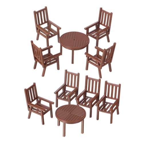 minkissy 2 Sätze Miniaturmöbel Tisch und Stuhl für Puppenhaus Realistische Deko für Mikro Landschaften für Kreative Bastelprojekte Robust und Detailgetreu minkissy 2 Sätze Miniaturmöbel Tisch und Stuhl für Puppenhaus Realistische Deko für Mikro Landschaften für Kreative Bastelprojekte Robust und Detailgetreu von minkissy