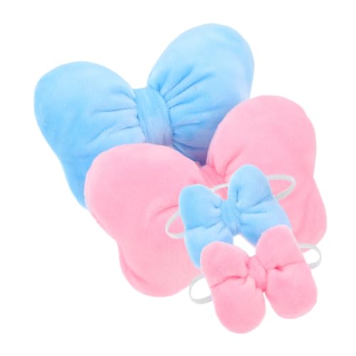 minkissy 2 Sätze Puppen Bowknot Plüsch Schleifen Kreatives Anzieh Bowtie Haar Accessoire Weiches Material für Rollenspiel und Alltagskleidung von minkissy