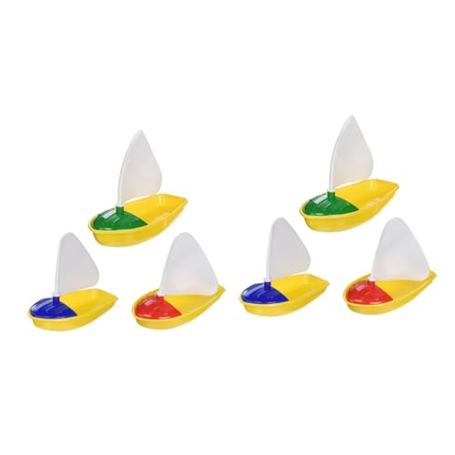 minkissy 2 Sätze Teiliges Mini Segelboot aus Kunststoff Schwimmendes Badespielzeug für Kleinkinder Sicheres Wasserspielzeug für Badewanne Farblich Zufällige Kinderboot von minkissy