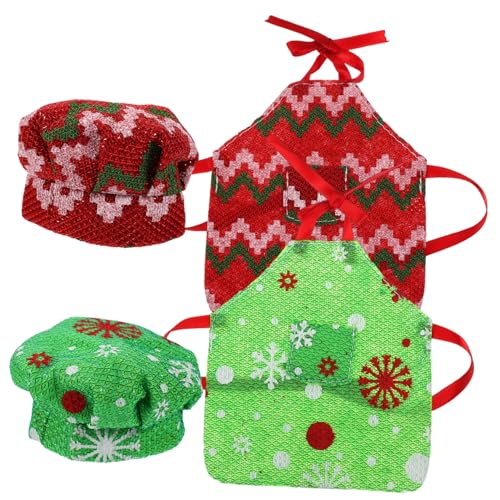 minkissy 2 Sätze Teiliges Puppenkleidungsset mit Schürze und Kochmütze Weihnachtliches Mini Outfit für Kleine Puppen Weiches Stoffmaterial Einfach Anzuziehen Dekoration und Foto Requisite minkissy 2 Sätze Teiliges Puppenkleidungsset mit Schürze und Kochmütze Weihnachtliches Mini Outfit für Kleine Puppen Weiches Stoffmaterial Einfach Anzuziehen Dekoration und Foto Requisite von minkissy