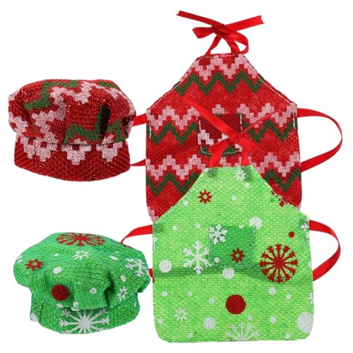 minkissy 2 Sätze Weihnachtliches Puppen Outfit Set mit Teiligem Schürzen und Kochmützen Set Liebevolle Puppen Schürze Einfach Anzuziehen Dekorativ für DIY Puppenbekleidung minkissy 2 Sätze Weihnachtliches Puppen Outfit Set mit Teiligem Schürzen und Kochmützen Set Liebevolle Puppen Schürze Einfach Anzuziehen Dekorativ für DIY Puppenbekleidung von minkissy
