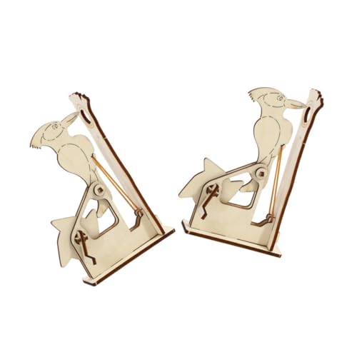 minkissy 2 Sätze Woodpecker Puzzle Holzspielzeug DIY Montage Lernspielzeug Pädagogisches Modell mit Glatten Kanten und Einfachem Zusammenbau für Jungen und Mädchen von minkissy