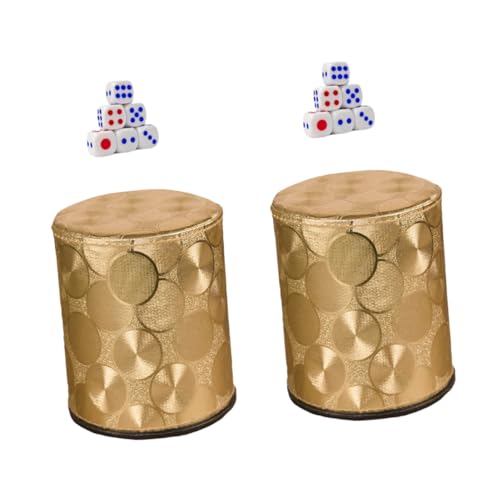 minkissy 2 Sätze Würfelbecher aus Pu Leder mit Würfeln rutschfest und Langlebig für Würfelspiele Wie Craps und Einfach zu Halten Reinigen Perfektes Spielzubehör für Bar und Party minkissy 2 Sätze Würfelbecher aus Pu Leder mit Würfeln rutschfest und Langlebig für Würfelspiele Wie Craps und Einfach zu Halten Reinigen Perfektes Spielzubehör für Bar und Party von minkissy