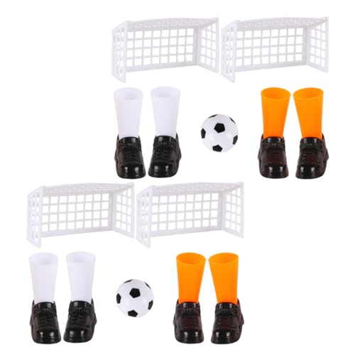 minkissy 2 Satz Mini Finger Fußballspiel Set für Interaktives Tischspiel mit Ball und Schuhen Fördert Koordination und Motorik für Partys und Unterwegs von minkissy