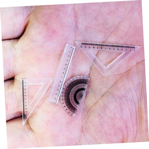 minkissy 2 Satz Miniatur Lineal Robustes PP Material Präzise Messwerkzeuge Vielseitig für Puppenhaus DIY Projekte Lernzubehör für Miniatur Szene Platzsparend und Langlebig von minkissy
