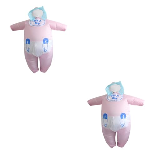 minkissy 2 Stück Aufblasbares Wrestling Kostüm aus Langlebigem Polyester Lustiges Cosplay für Erwachsene Bequemes Sicheres Aufblasbares Party Kostüm in Rosa für Karneval und Bühne von minkissy