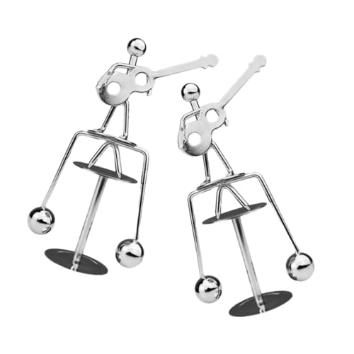 minkissy 2 Stück Balance Gitarre und Mann Statue Physik Balancierfigur Desktop Ornament für Büro Zuhause Hotel Restaurant von minkissy