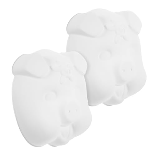 minkissy 2 Stück DIY Tiermasken aus Weißem PVC Unbemalt zum Bemalen und Basteln Faschings und Halloween Gesichtsmasken Kreative Bastelsets für Jungen und Mädchen Vielseitige Kostüm von minkissy