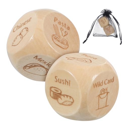 minkissy 2 Stück Essenswürfel aus Holz Kreative Entscheidungshilfe für Mahlzeiten Verschiedene Essensmuster Langlebig und Tragbar für Geburtstagsgeschenke und Spaß Beim Essen minkissy 2 Stück Essenswürfel aus Holz Kreative Entscheidungshilfe für Mahlzeiten Verschiedene Essensmuster Langlebig und Tragbar für Geburtstagsgeschenke und Spaß Beim Essen von minkissy