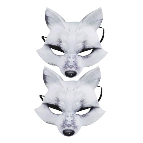 minkissy 2 Stück Eva Fox Maske für Cosplay Halbe Gesichtsmaske mit Fauchiger Textur für Halloween Maskenball und Kostümpartys Leicht und Bequem zu Tragen minkissy 2 Stück Eva Fox Maske für Cosplay Halbe Gesichtsmaske mit Fauchiger Textur für Halloween Maskenball und Kostümpartys Leicht und Bequem zu Tragen von minkissy