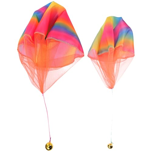 minkissy 2 Stück Fallschirmspielzeug für Handwurfspielzeug für Draußen und Regenbogen Fallschirme für Geburtstagsfeiern und Familienaktivitäten minkissy 2 Stück Fallschirmspielzeug für Handwurfspielzeug für Draußen und Regenbogen Fallschirme für Geburtstagsfeiern und Familienaktivitäten von minkissy