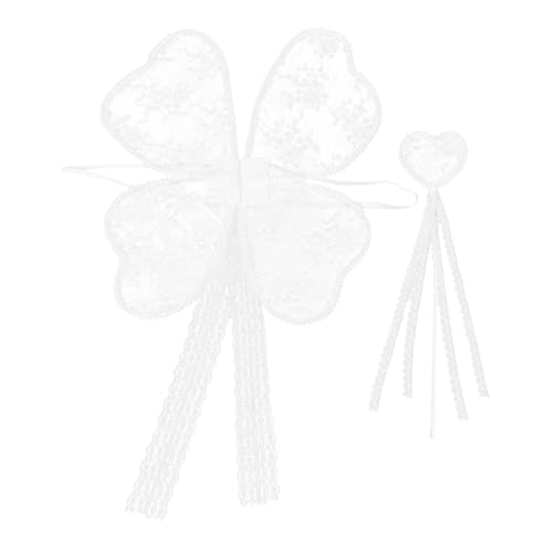 minkissy 2 Stück Feenstab-Set aus Spitze Kostüm Flügel realistische Feenflügel schmetterling verkleiden Feenflügel für Frauen Feenkostüme für Mädchen Partyflügel Tuch Weiß minkissy 2 Stück Feenstab-Set aus Spitze Kostüm Flügel realistische Feenflügel schmetterling verkleiden Feenflügel für Frauen Feenkostüme für Mädchen Partyflügel Tuch Weiß von minkissy