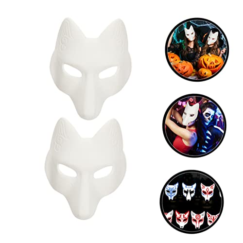 minkissy 2 Stück Fuchsmaske Erwachsene Tiermasken Langlebig Cartoon Party Maske für Halloween Cosplay Fasching Rollenspiel Fest Dekoration von minkissy