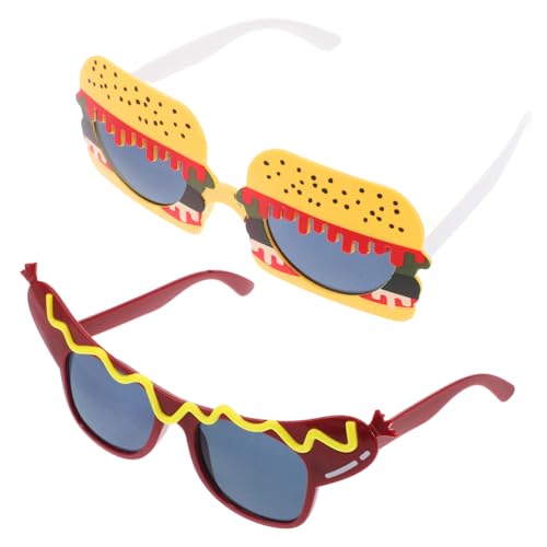 minkissy 2 Stück Hamburger-hotdog-neuheitsbrillen Fotoautomaten-requisiten Rote Runde Partybrillen Für Halloween-thanksgiving-mottopartys minkissy 2 Stück Hamburger-hotdog-neuheitsbrillen Fotoautomaten-requisiten Rote Runde Partybrillen Für Halloween-thanksgiving-mottopartys von minkissy