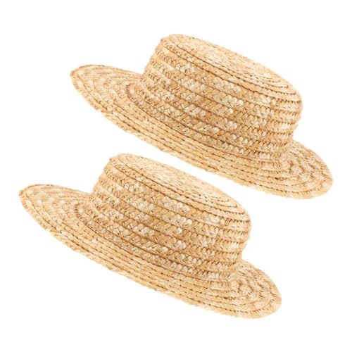 minkissy 2 Stück Handgemachte Kleine Strohhüte für Puppen DIY Bastelprojekte Tischdekoration Vielseitige Mini Hüte für Kreative Bastelideen und Ornamente minkissy 2 Stück Handgemachte Kleine Strohhüte für Puppen DIY Bastelprojekte Tischdekoration Vielseitige Mini Hüte für Kreative Bastelideen und Ornamente von minkissy
