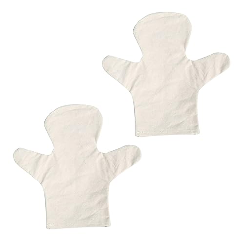minkissy 2 Stück Handgemachtes DIY Fingerpuppen Materialset aus Weißem Canvas Kreatives Bastelset für Kindergarten Puppen zum Bemalen und Teiliges Fingerpuppen Stoffspielzeug für Jungen von minkissy
