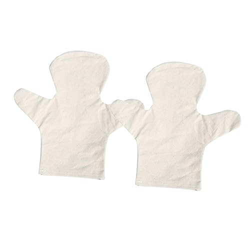 minkissy 2 Stück Handpuppen Materialset für Weiße Baumwoll Fingerpuppen Kreatives DIY Bastelset Sicher und Langlebig für Kindergarten für Junge Mädchen von minkissy