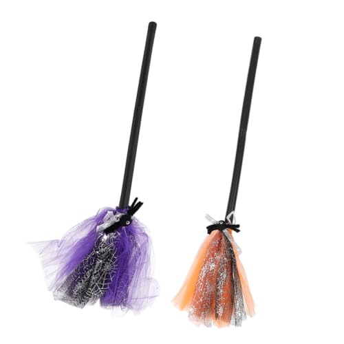 minkissy 2 Stück Hexenbesen Cosplay Requisiten für Halloween Partydekoration Abnehmbare Besen für Kostüme für Erwachsene Orange und minkissy 2 Stück Hexenbesen Cosplay Requisiten für Halloween Partydekoration Abnehmbare Besen für Kostüme für Erwachsene Orange und von minkissy