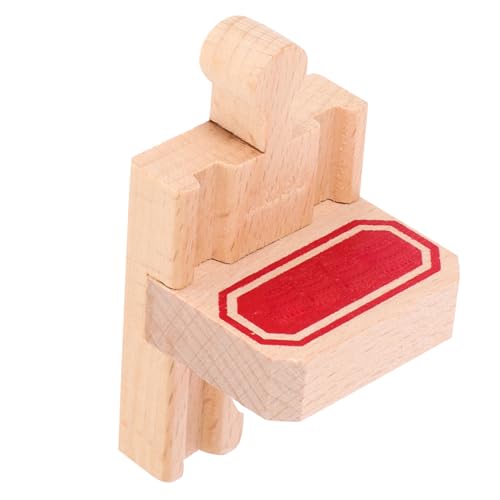 minkissy 2 Stück Holz Eisenbahn Stop Gleis Flexibles Zubehör für Modelleisenbahnen Fördert Kreativität und Motorik für Spielzimmer und Aktivitäten Drinnen und Draußen von minkissy