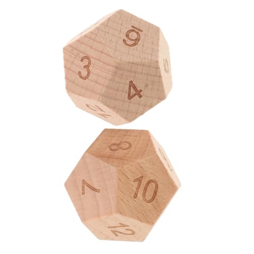 minkissy 2 Stück Holz Zahlenwürfel für Seitige Würfel für Mathematikmanipulation und Gehirnspiele zur Frühen Bildung und Vorschulerziehung von minkissy