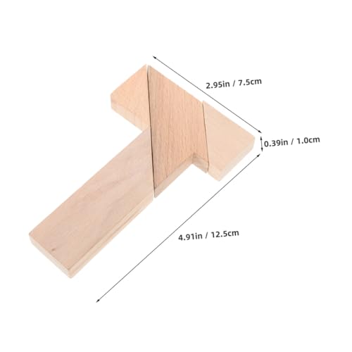 minkissy 2 Stück Holz puzzlespiel T Form Lernspielzeug für Räumliches Denken und Kognitive Fähigkeiten Pädagogisches Puzzle für Vorschulkinder Spielerisches Formen Logiktraining von minkissy