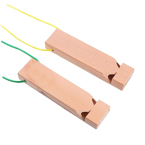 minkissy 2 Stück Holzpfeifen Zugspielzeug Musikinstrumente Lernspielzeug Kreativ für Jungen Mädchen Party Zubehör Zufällige Farbe Zufällige Farbe von minkissy