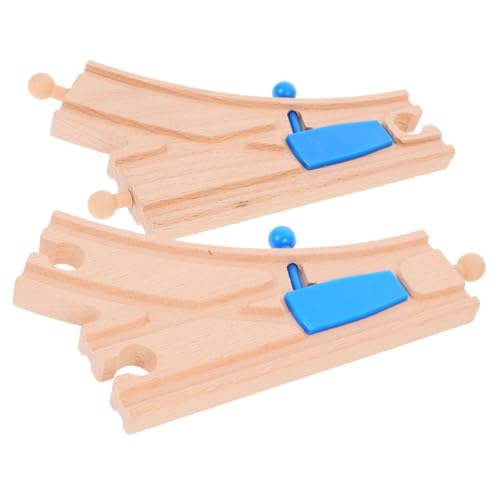minkissy 2 Stück Holzschienen mit Weiche und für Holzspielzeug Zug für Kreative Streckenlayouts Fördert und Motorik Sicheres Material für Kleinkinder minkissy 2 Stück Holzschienen mit Weiche und für Holzspielzeug Zug für Kreative Streckenlayouts Fördert und Motorik Sicheres Material für Kleinkinder von minkissy