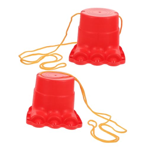 minkissy 2 Stück Kinderstelzen aus Robustem Abs Rutschfestes Balancespielzeug für Interaktives Trainingsspiel Gleichgewicht und Teamfähigkeit Outdoor Spiel für Kindergarten und Garten in von minkissy