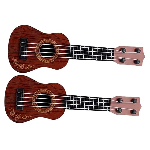 minkissy 2 Stück Kunststoff Ukulele Spielzeug für Kinder Lernspielzeug für Kleinkinder Musikinstrument für Mädchen von 4-5 Sicheres Material für Frühkindliche Bildung von minkissy