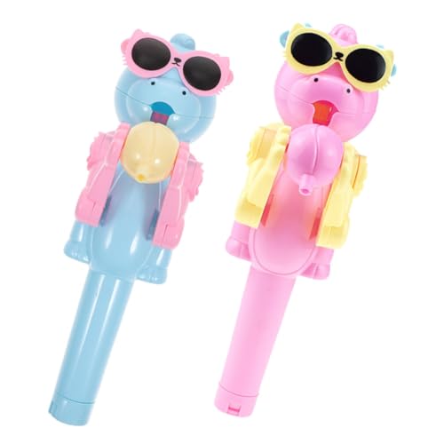 minkissy 2 Stück Lustiger Lutscherhalter Roboter Prank Lutscher Aufbewahrung für Partys und Geburtstage für Fotos und Videos Blau und Rosa von minkissy