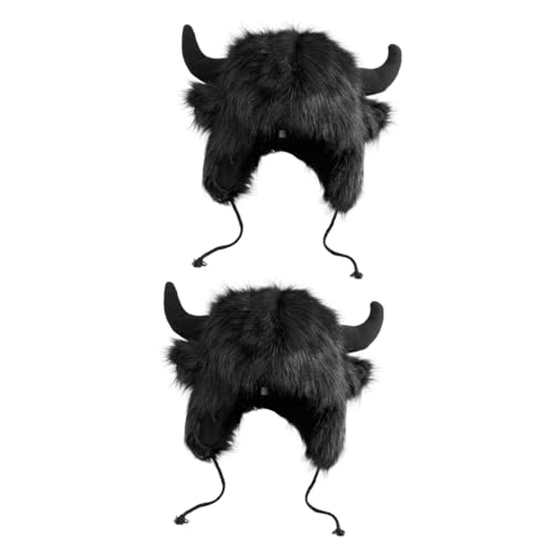 minkissy 2 Stück Lustiger Plüsch Ochsenhornhut für Winter Cosplay Warmer Hut mit Einzigartigem Design Vielseitig Einsetzbar für Kostümpartys und Outdoor Aktivitäten Gemütlicher Schützender minkissy 2 Stück Lustiger Plüsch Ochsenhornhut für Winter Cosplay Warmer Hut mit Einzigartigem Design Vielseitig Einsetzbar für Kostümpartys und Outdoor Aktivitäten Gemütlicher Schützender von minkissy