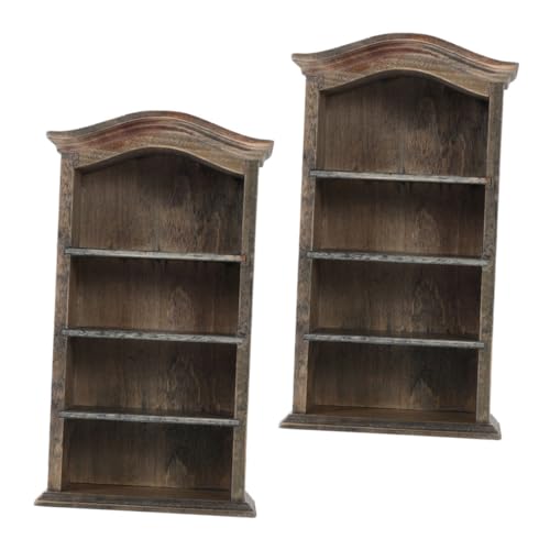 minkissy 2 Stück Maßstab DIY Puppenhaus Dekoration Vintage Stil Kleiner Aufbewahrungsschrank für Puppenhaus Wohnzimmer von minkissy