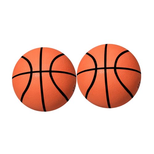 minkissy 2 Stück Mini Basketballspielzeug aus Robustem Gummi Durchmesser Aufblasbar Kindgerechtes Lernspielzeug für Drinnen und Draußen Fördert Hand Auge koordination und von minkissy