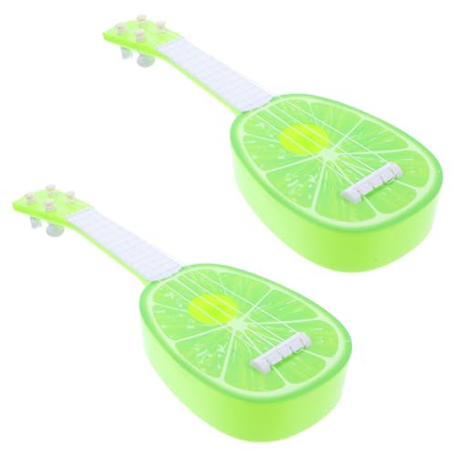 minkissy 2 Stück Mini Gitarren Teilig für Anfänger Musikinstrumente aus Sicherem Material für Musikalische Früherziehung und Bühnenauftritte Abriebfest und Kindgerecht von minkissy
