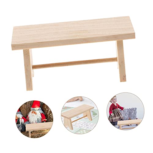 minkissy 2 Stück Mini Holz Couchtisch Puppenhaus Möbel Modell Teiliges Naturbelassenes Holz Dekoratives Miniatur Tee Tisch Zubehör für DIY Basteln Miniaturhaus Wohnzimmer Szene Langlebiges von minkissy
