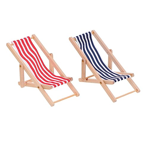 minkissy 2 Stück Mini Strandstuhl für Puppenhaus Pack Dekorative Miniaturmöbel Rot und Blau für DIY Bastelprojekte und Kinderzimmergestaltung minkissy 2 Stück Mini Strandstuhl für Puppenhaus Pack Dekorative Miniaturmöbel Rot und Blau für DIY Bastelprojekte und Kinderzimmergestaltung von minkissy