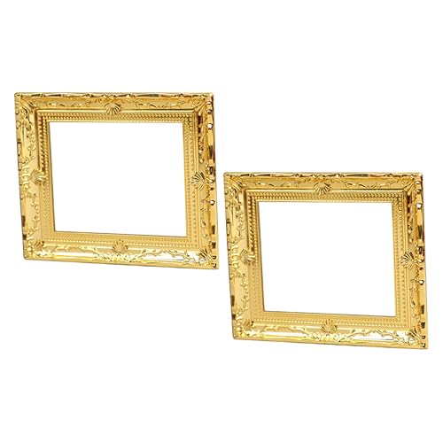 minkissy 2 Stück Miniatur Bilderrahmen Kleine Fotorahmen Goldfarben Dekoratives Puppenhaus Zubehör Realistisches Design für Miniaturhäuser und Sammlungen minkissy 2 Stück Miniatur Bilderrahmen Kleine Fotorahmen Goldfarben Dekoratives Puppenhaus Zubehör Realistisches Design für Miniaturhäuser und Sammlungen von minkissy