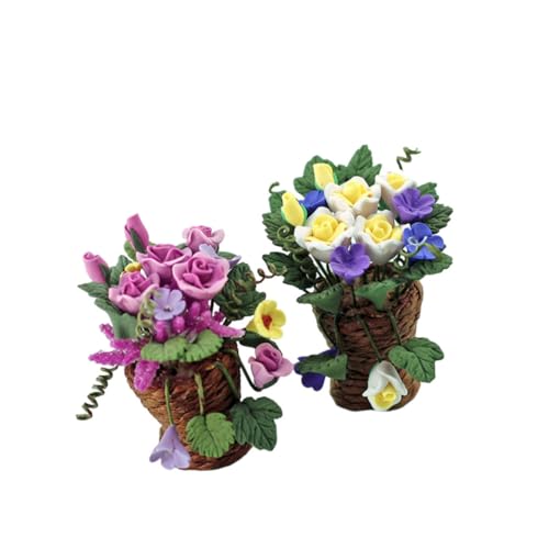 minkissy 2 Stück Miniatur Blumenkorb Set DIY Bonsai Dekoration für Puppenhaus Miniature Landschaftsdesign Wunderschöne Geflochtene Körbe mit Bunten Blumen für Stilvolle Home Decor minkissy 2 Stück Miniatur Blumenkorb Set DIY Bonsai Dekoration für Puppenhaus Miniature Landschaftsdesign Wunderschöne Geflochtene Körbe mit Bunten Blumen für Stilvolle Home Decor von minkissy