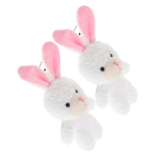 minkissy 2 Stück Miniatur Plüsch Hase Süße Weiche Stoffkaninchen für Puppenhausspiele für Kreatives Rollenspiel Partygeschenk zur Babyfeier oder Weihnachten von minkissy
