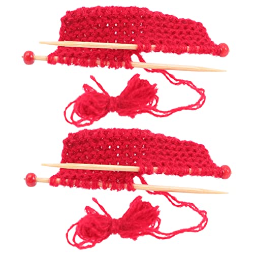 minkissy 2 Stück Miniatur Strickpullover Strickmaterial Realistische Puppenhaus Deko Kompakte Langlebige Miniaturmodelle für DIY und Kreative Wohnzimmerschmuck von minkissy