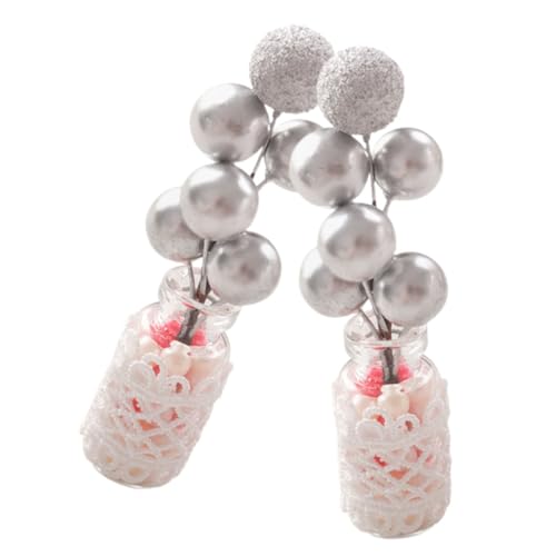 minkissy 2 Stück Miniatur Teiliges Mini Pflanzen Silber Weihnachts Bonsai Miniaturhaus Zubehör Puppenhaus Dekoration Lebensechte Beerenzweige für Mikro Landschaft minkissy 2 Stück Miniatur Teiliges Mini Pflanzen Silber Weihnachts Bonsai Miniaturhaus Zubehör Puppenhaus Dekoration Lebensechte Beerenzweige für Mikro Landschaft von minkissy