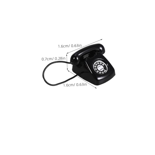 minkissy 2 Stück Miniatur Telefon Modell aus Metall Teiliges Realistisches Vintage Design Robust und Leicht als Puppenhaus Dekoration für Kompakte Einfach zu Reinigen minkissy 2 Stück Miniatur Telefon Modell aus Metall Teiliges Realistisches Vintage Design Robust und Leicht als Puppenhaus Dekoration für Kompakte Einfach zu Reinigen von minkissy