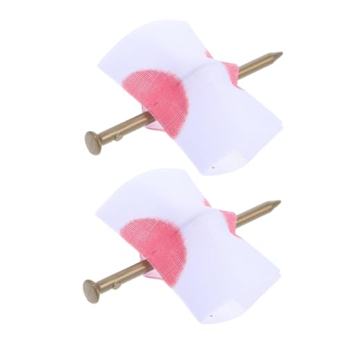 minkissy 2 Stück Nagel durch Finger Streichspielzeug Teiliges Requisit für Scherzartikel Realistisch Weiches Material Sicher und Bequem für Gruselige April Fools Party von minkissy