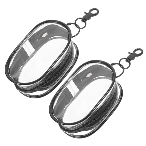 minkissy 2 Stück PVC Transparentes Puppentragetasche mit Aufhängehaken Strapazierfähige Doll Holder Handtasche zum Aufhängen an Rucksack oder Koffer Klarer Aufbewahrungsbeutel für von minkissy