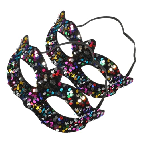 minkissy 2 Stück Paillettenmaske Antike Ballmaske Maskerade Abschlussballmaske Masken Kostüm Karnevalsmasken Für Erwachsene Kostümmaske Ostern Cosplay Maskerademasken Cosplay Maske Cosplay von minkissy