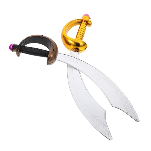 minkissy 2 Stück Piratenmesserspielzeug für Schwerter für Halloween - Schwertkostüm Spielzeugschwert Piratenschwert -Stütze Prop- PVC von minkissy
