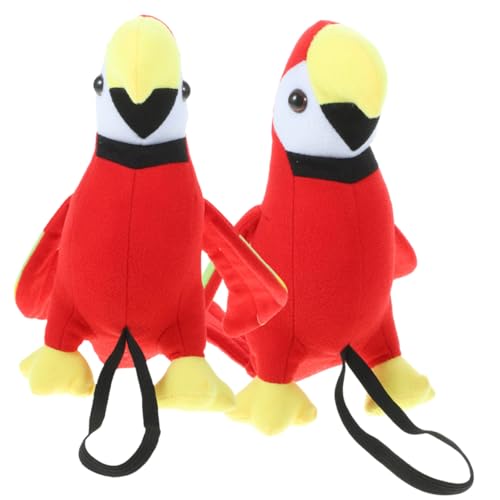 minkissy 2 Stück Plüsch Papagei Schulteraccessoire für Piratenkostüme Kuscheltier für Party und Cosplay als Dekoration von minkissy