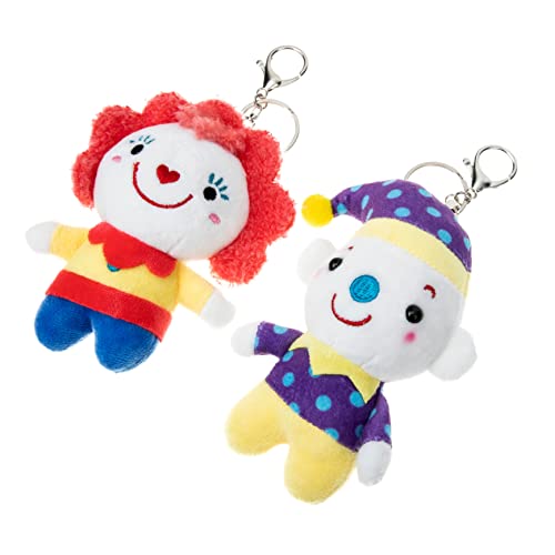 minkissy 2 Stück Plüsch Schlüsselanhänger Clown Design Weiche Stoffpuppe als Schulranzen Anhänger Niedliche Tasche Deko für Rucksack Handliche Robustes Material Geschenkidee für minkissy 2 Stück Plüsch Schlüsselanhänger Clown Design Weiche Stoffpuppe als Schulranzen Anhänger Niedliche Tasche Deko für Rucksack Handliche Robustes Material Geschenkidee für von minkissy